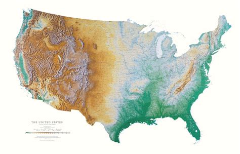 United States Elevation Tints Map Elevation Tints Is The Classic