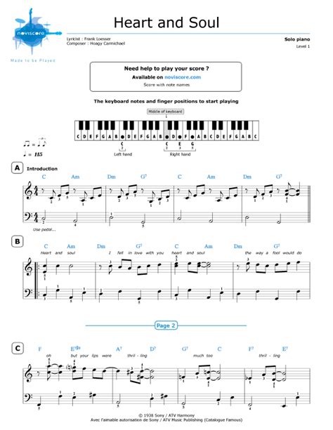 Now, my husband and i can sit together on the piano and play and sing it together. Heart And Soul Piano Sheet Music Pdf