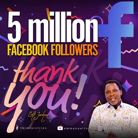 Pastor temitope balogun joshua (popularly referred to as tb joshua) of the synagogue church of all nations (scoan) is dead. TB JOSHUA BECOMES FIRST AFRICAN PASTOR TO REACH FIVE ...