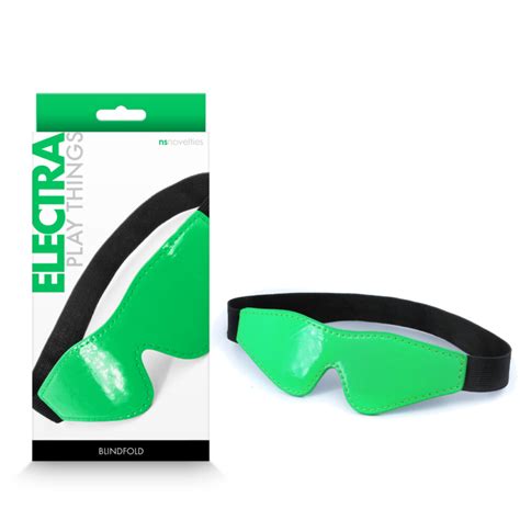 Ns Novelties Electra Play Things Blindfold Neon Green Black Knight Erotica