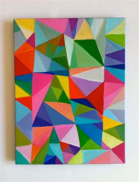 Abstract Painting Triangles By Tushtush On Etsy 8500 Artists I