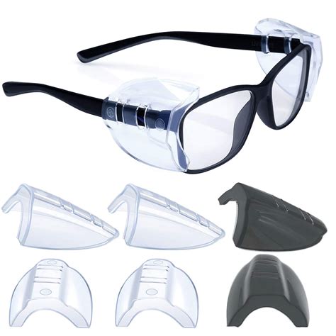 buy 2 pairs safety glasses side shields slip on clear side shields fits small to medium