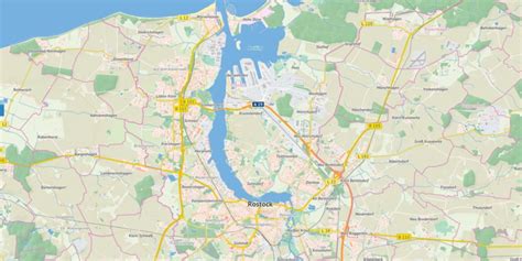 Stadtplan Rostock Warnemünde And Umgebung