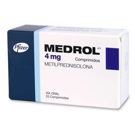 Medrol Metilprednisolona 4 Mg 20 Comprimidos Farmacias Vivas