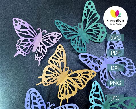 Beautiful Paper Butterfly SVG Bundle | Creative Vector Studio