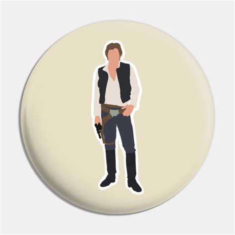 Minimalist Han Solo Star Wars Pin Teepublic