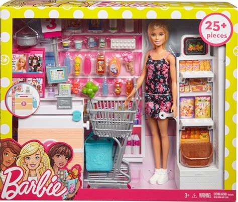 Best Buy Barbie And The Supermarket Whitepink Frp01 Barbie Doll