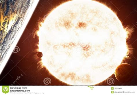 Sun Red Giant Star Earth Venus And Mercury Elements Of
