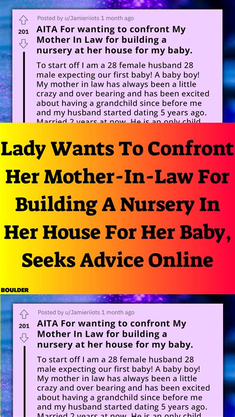 Lady Wants To Confront Her Mother In Law For Building A Nursery In Her