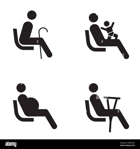 Priority Seat Icon Set Stock Vector Image And Art Alamy