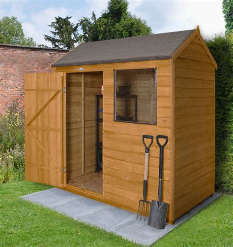 6x4 Forest Reverse Apex Overlap Wooden Shed Departments Diy At Bandq