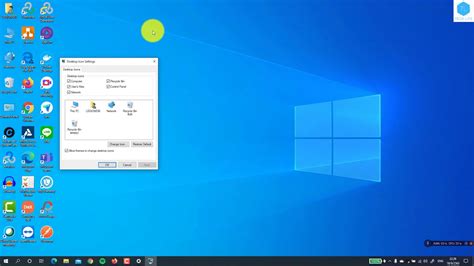 Show Desktop Icons In Windows 10 Youtube