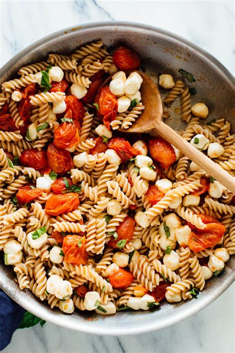 Bring a large pot of lightly salted water to a boil. Caprese Pasta Salad Recipe - Cookie and Kate
