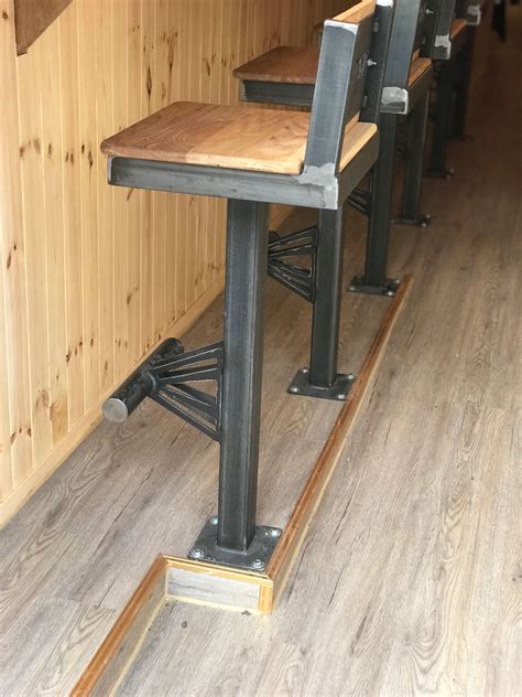 Industrial Style Bolt Down Bar Stools Etsy Industrial Style Welded