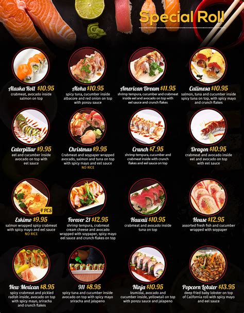 Menu 21 Sushi House Calimesa Sushi Yucaipa Sushi