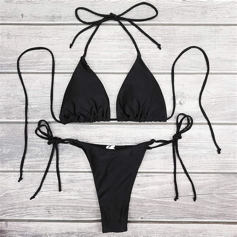 Buy Evababy Women Micro G String Bikini Piece Swimsuit Sheer Extreme Mini Thong Set Bathing