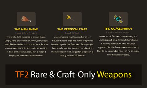 Tf2 Rare Craft Only Weapons Updated 2021 Forever Alone