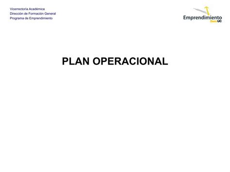 Pdf Plan Operacional Pdf File Organizar La Planta De