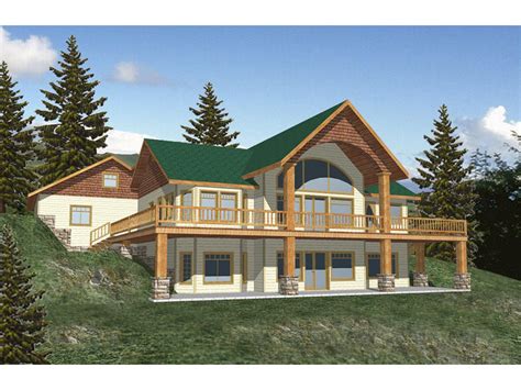 Walkout basement house plans typically accommodate hilly/sloping lots quite well. Morelli Waterfront Home Plan 088D-0116 | House Plans and More