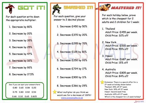 The worksheets are available both in pdf and html formats (both are easy to. 8 of the Best Percentage Increase and Decrease Teaching ...