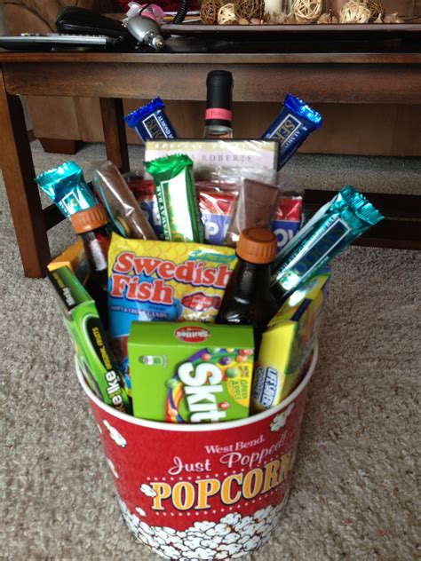 Easter will be here before you know it. Movie Date Night Basket for wedding gift | Date night ...