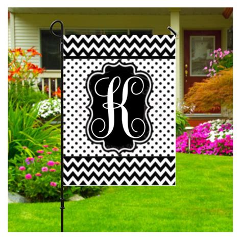 Initial Garden Flags Personalized Yard Flags Monogram Etsy