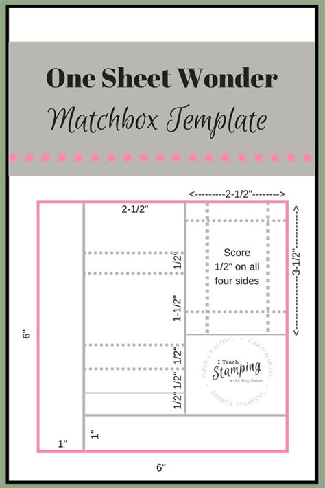 Free and easy to print! Free Matchbox Template and Make It Video! | I Teach Stamping