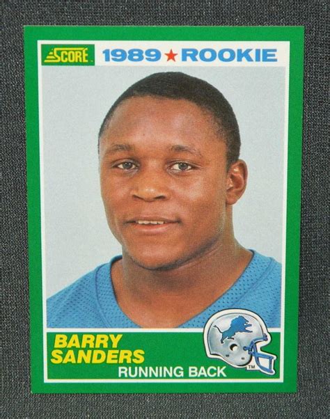 The value of this barry sanders rookie card is sure to rise. Sold Price: 1989 Score Barry Sanders Rookie Card - Invalid date EST