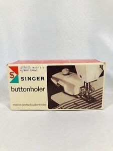 Vintage Singer Buttonhole Attachment With Templates In Original Box