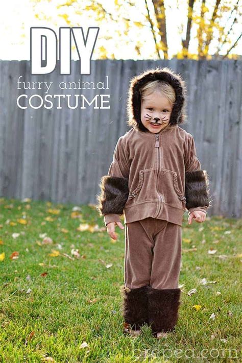 Diy Frugal Furry Animal Halloween Costume For Kids Bre Pea