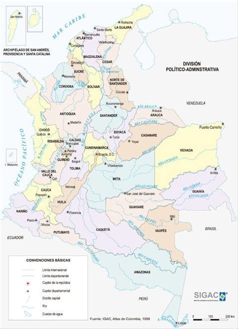 Mapa Pol Tico De Colombia Colombia Mapa De Colombia Mapa Politico