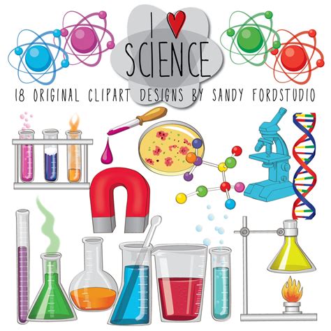 Science Clipart 18 Images Instant Download By Sandyfordstudio