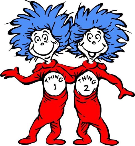 Dr Seuss Thing 1 Thing 2 Drsuess Thing One Thing Two Thing 1