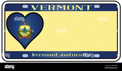 Vermont License Plate Stock Vector Image And Art Alamy