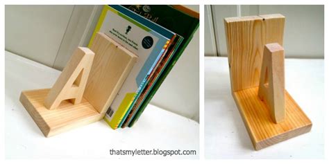 To make bookends like the one in these photos you'll need a sheet of plywood, screws, a drill, a jigway, paint and spray polyurethane. Kids Bookend Kit: Build your own bookend - Pretty Handy Girl
