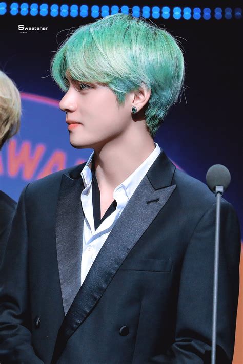 Discover More Than 69 Bts V Green Hair Super Hot Ineteachers