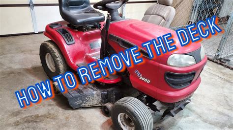 How To Remove A 42 Craftsman Mower Deck Youtube