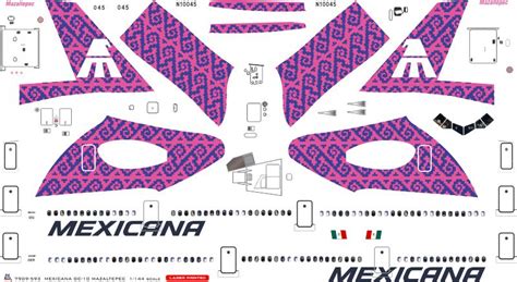 8adecsdecals Catalogue Mexicana Tail Art Dc 10 S 1144 Scale