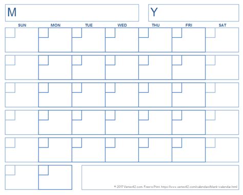 Printable Empty Calendar