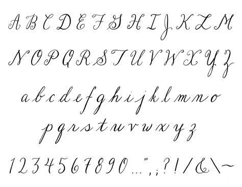 13 Handwriting Alphabet Fonts Images Cursive Font