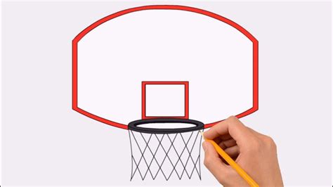 How To Draw A Basketball Hoop Step By Step For Kids Coloring Page