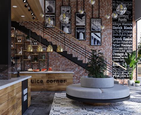 Industrial Cafe Interior Design Behance