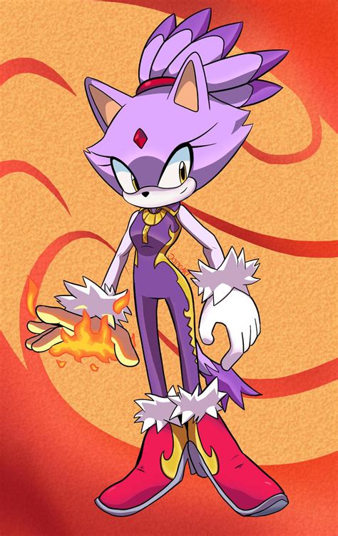 Blaze The Cat Sonic Boom Style Artist Jamoart Sonicthehedgehog