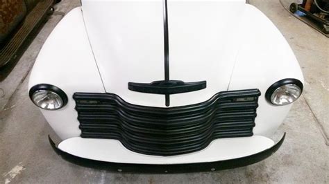 Satin White Paint Job With Black Accents Chevy Trucks Car Painting