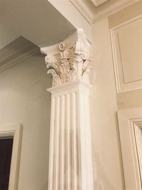 A Bespoke Corinthian Column With Fluted Pilaster And Acanthus Leaf