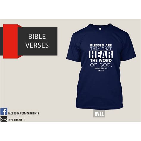 Bible Verse T Shirt Design Print Luke 1128 Shopee Philippines