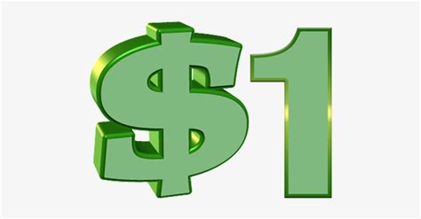1 Dollar Quick Advertising Money Signs Clip Art 474x349 Png