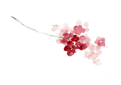 Cherry Blossom Abstract Flower Shabby Chic Pink