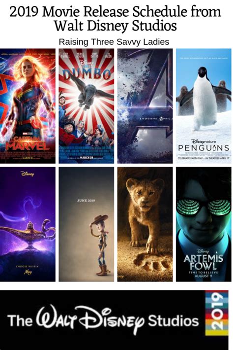 Release dates subject to change. 2019 Disney, Disney Pixar, Marvel and Lucasfilm Movie ...