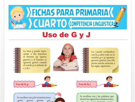 Ejercicios Palabras Con G Y J 4 Primaria Palabras Español España